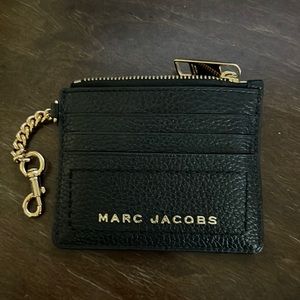 Mark Jacobs Black Slim Wallet Card Holder Change Purse